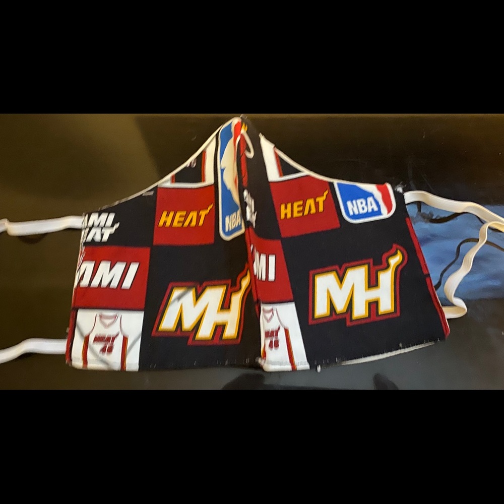Themed Design Reversible Face Mask “Miami Heat”